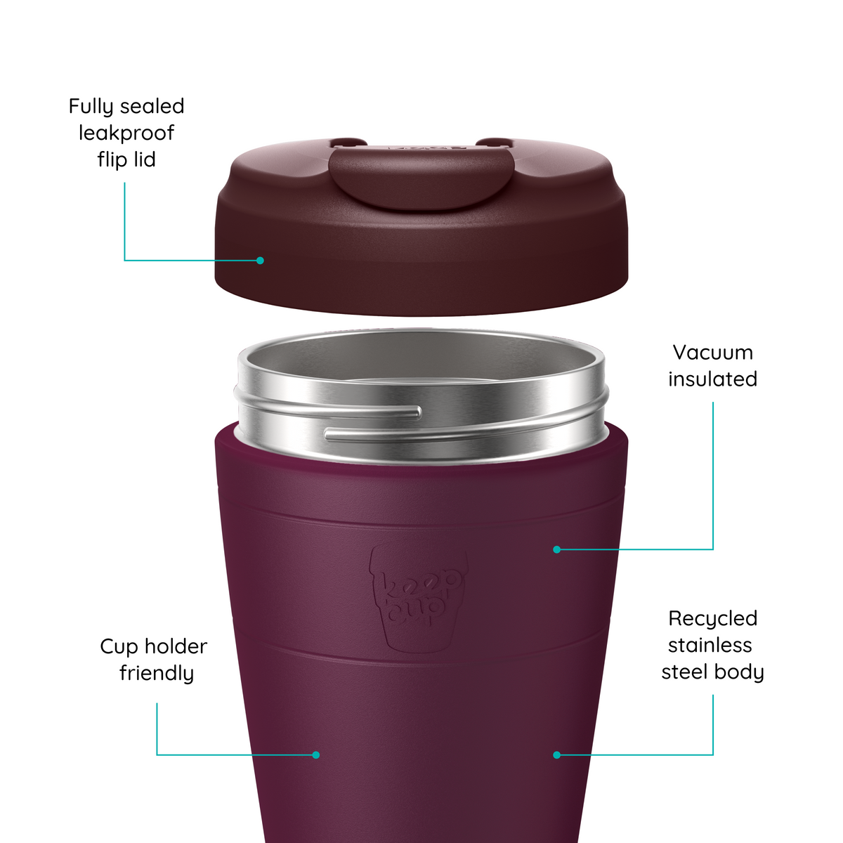 Commuter Insulated Travel Cup - 12oz | Mulberry