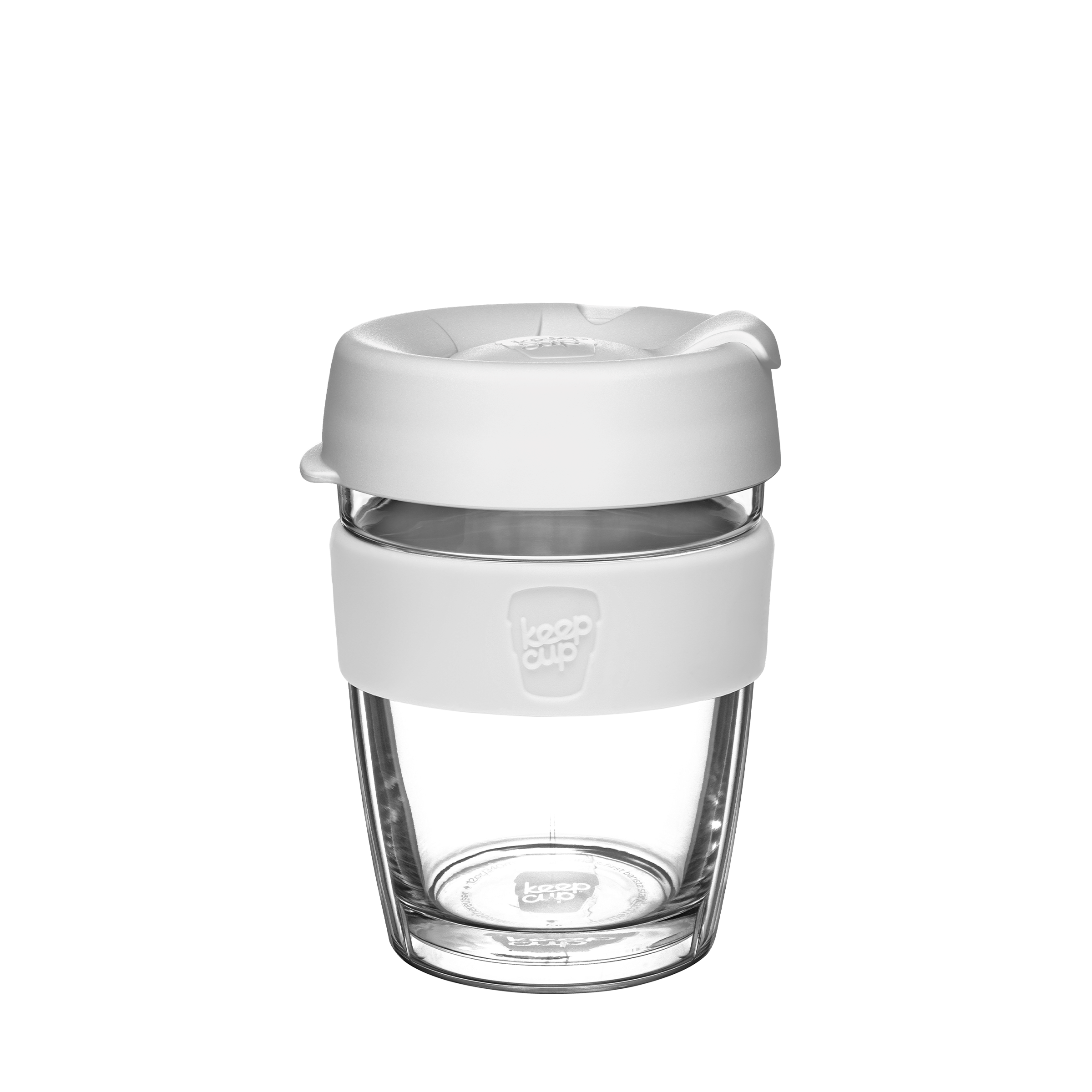 KeepCup Longplay Cold Cup – Bicchiere In Vetro A Doppia Parete 454 Ml Con Coperchio E Cannuccia, Gesso