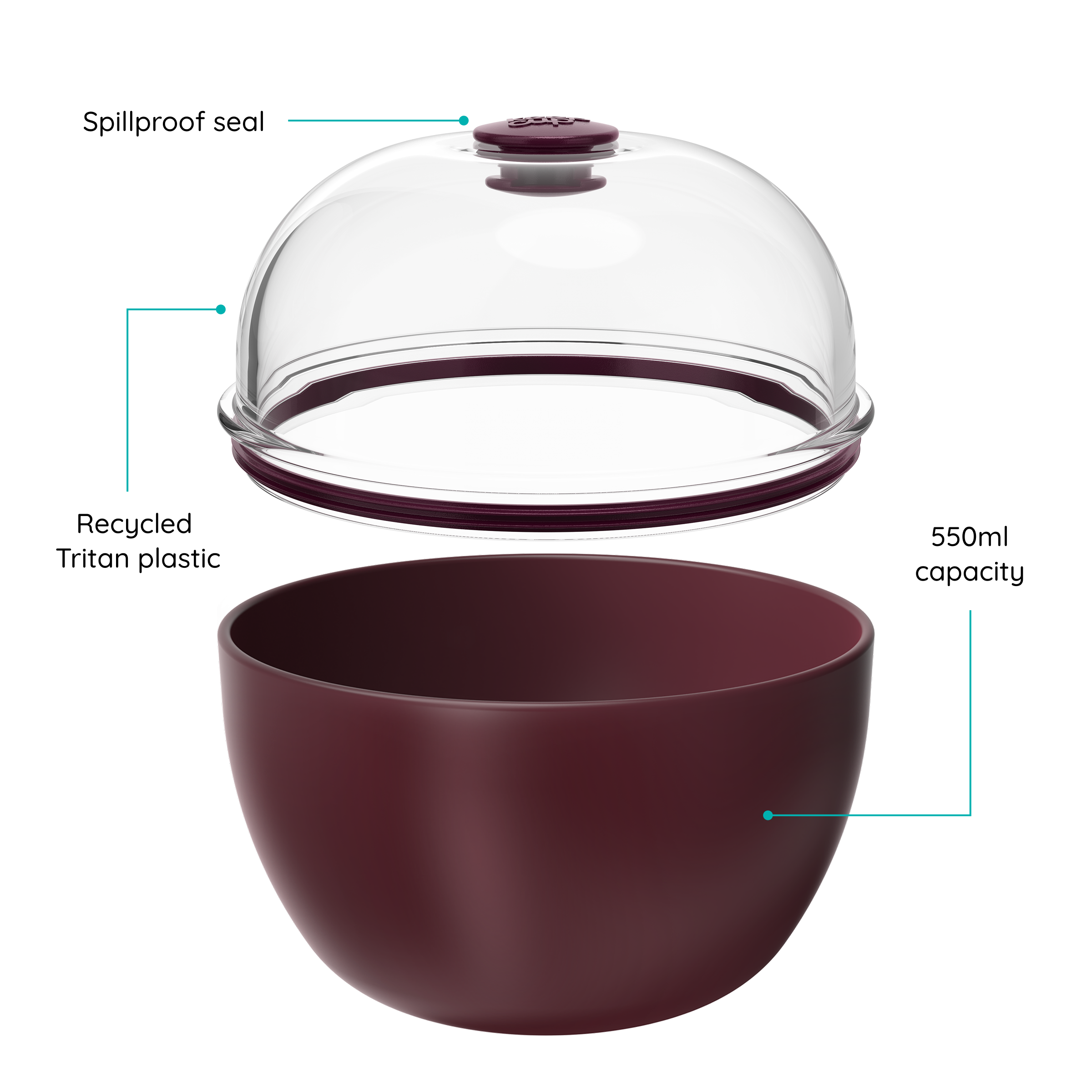 Go Bowl Original - M 550ml | Plum