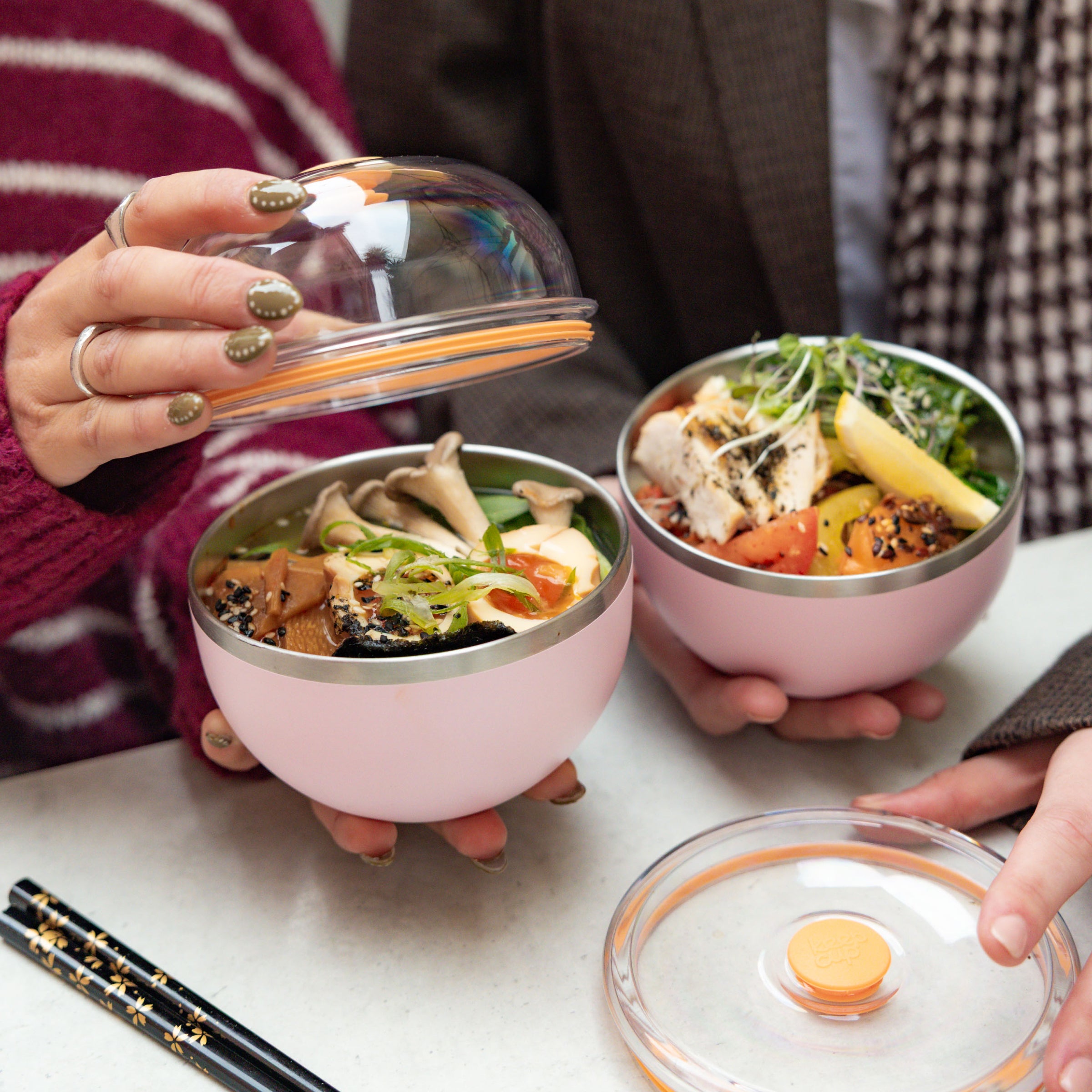 Go Bowl Insulated - Dome Lid | Pashmak Pink