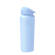 Orchid water bottle with a flip lid on a transparent background