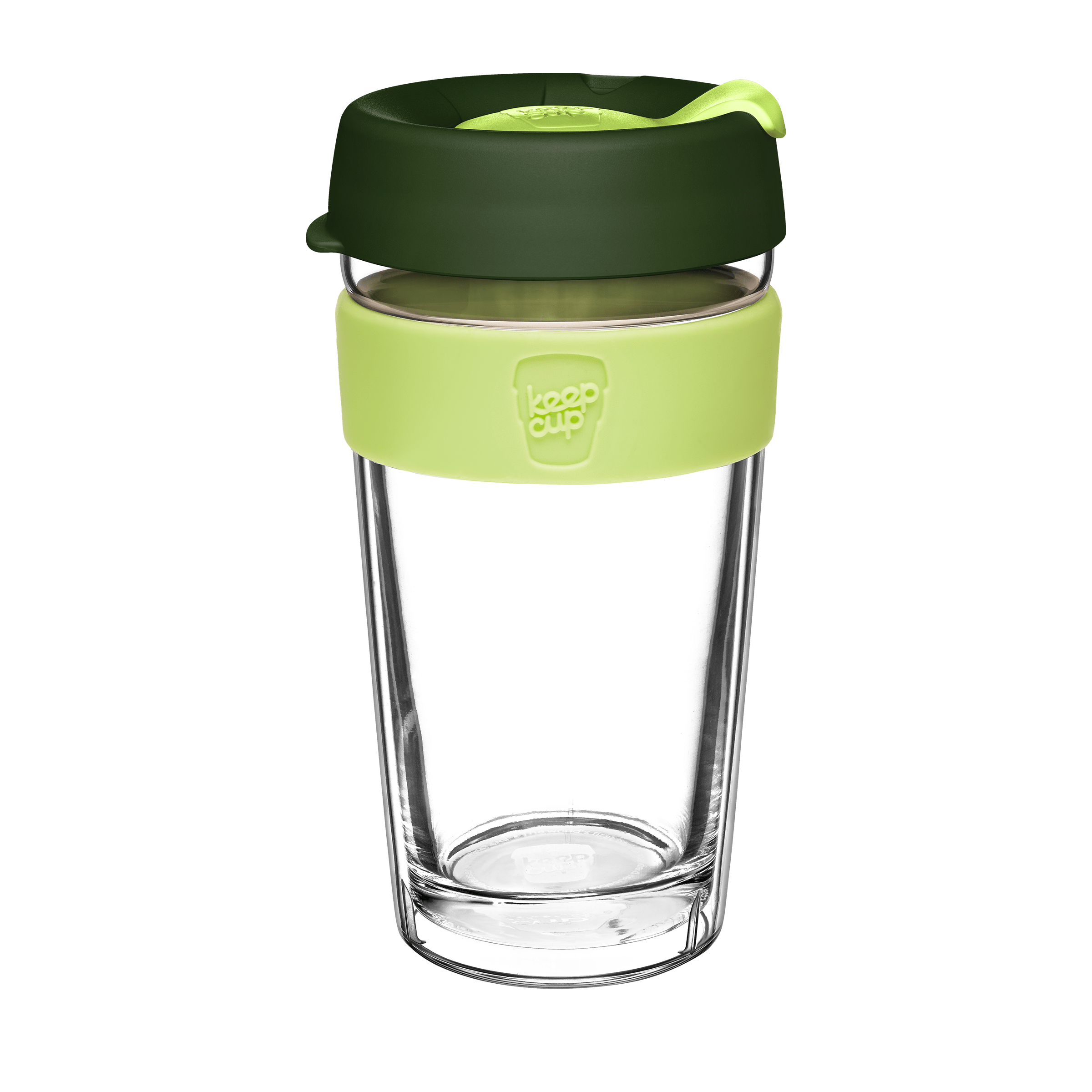 KeepCup Longplay Matcha Pine | Large Glass Reusable Cup