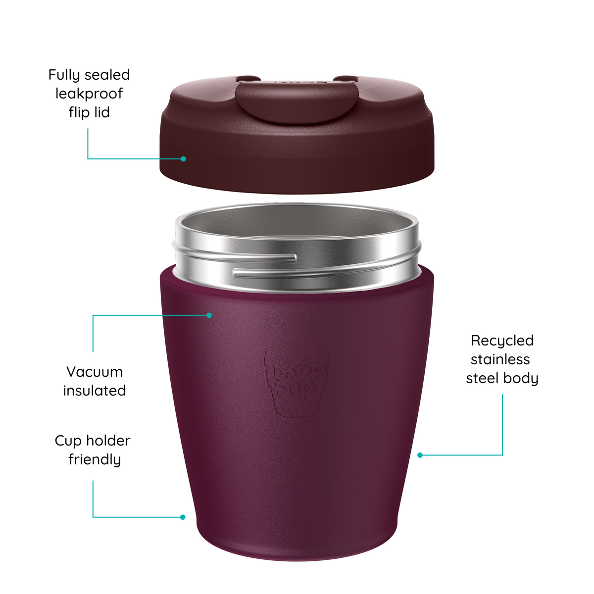 Commuter Insulated Travel Cup - 8oz | Mulberry
