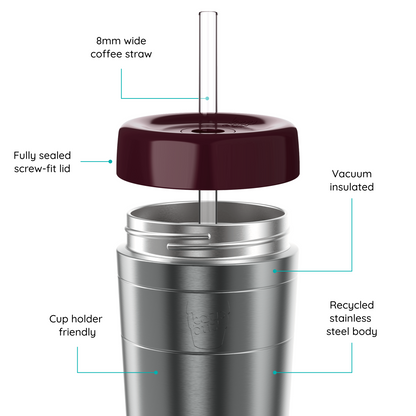 Commuter Insulated Cold Cup - 16oz | Nitro Mulberry