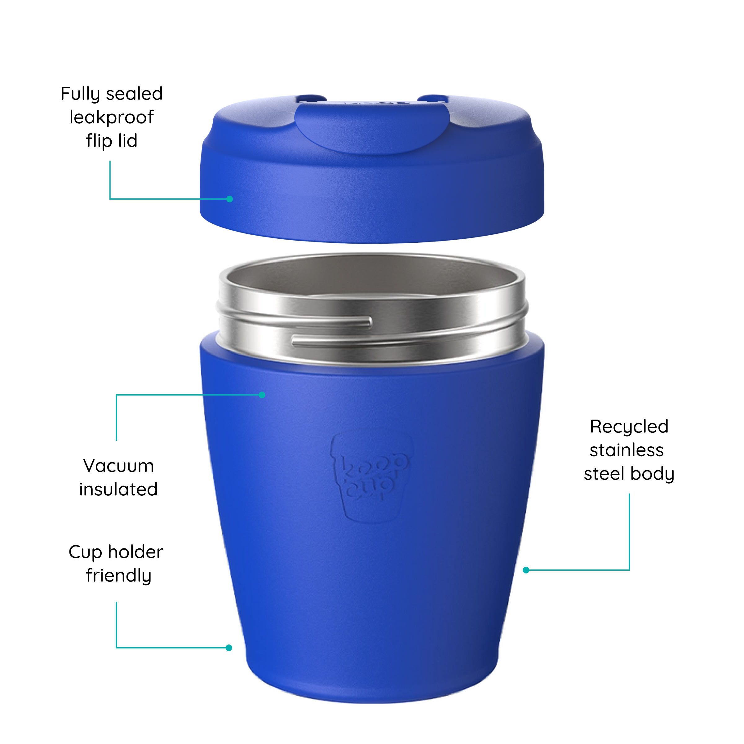 Commuter Insulated Travel Cup - 8oz | Electric Blue