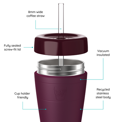 Commuter Insulated Cold Cup - 12oz | Mulberry