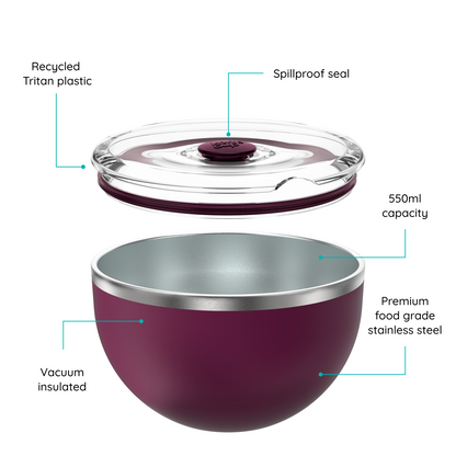 Go Bowl Luxe - Flat Lid | Mulberry