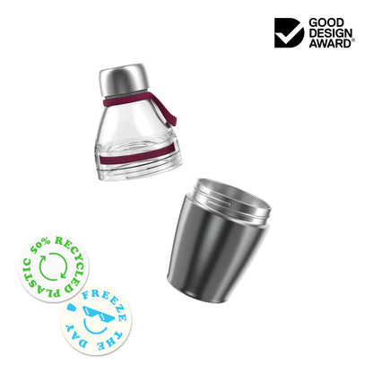 Helix Bottle Clear Top - 420ml | Black