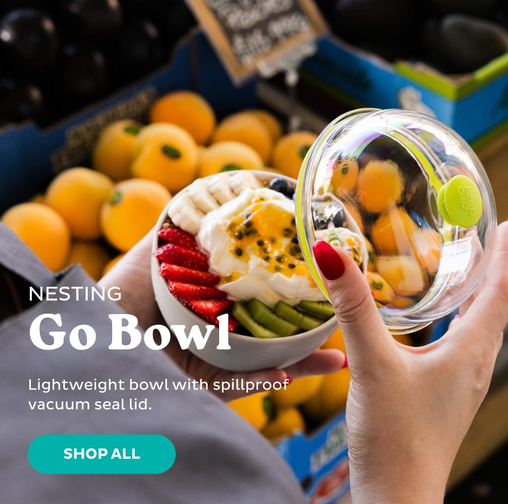 Nesting Go Bowl. Lightweight bowl with spillproof vacuum seal lid. Shop All.