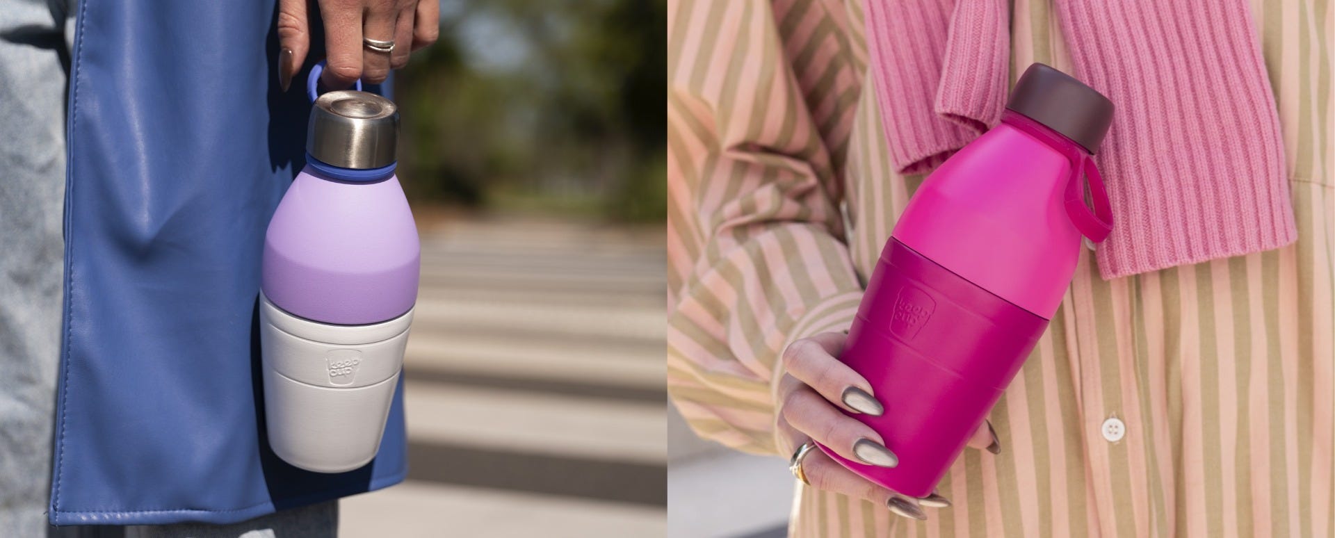 KeepCup Helix Bottle 12oz Lilac and Grenache