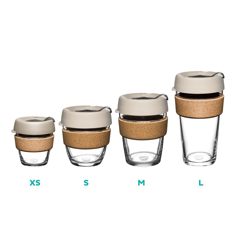KeepCup Brew Cork sizes
